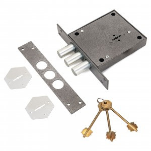 Симеко ЗВУ*3 антик серебро Замок врезной тяж (10)