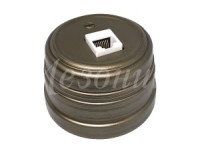 МЕЗОНИНЪ УСАДЬБА роз. компьют. RJ45 ОУ 1 мест. БРОНЗА ABS-пластик GE30341-36