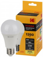 KODAK лампа св/д ЛОН A60 E27 15W(1350lm) 3000K 2K 118х60 170-265В A60-15W-830-E27 2 года 57608