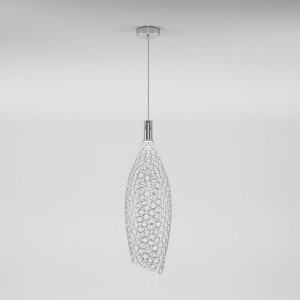 Eurosvet св-к св/д подвес 6W(619lm) 4000К 4К 200х200х2000 металл хром Ruche 90352/1 a069062