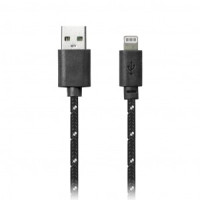 Дата-кабель Smartbuy USB - 8-pin для Apple, нейлон, длина 1,2 м, черный (iK-512n black)/500