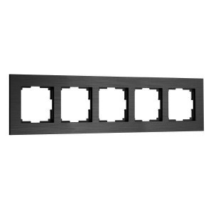 Werkel рамка СУ 5 мест. AluMax (черный алюминий) W0053508