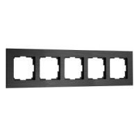 Werkel рамка СУ 5 мест. AluMax (черный алюминий) W0053508