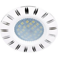 Ecola DL3184 MR16 GU5.3 св-к литой белый/алюм двойные реснички по Кругу 23x78 FW1610EFF (10!)