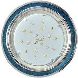 Ecola GX53 H4 DL3901 св-к Круг под Стеклом Голубой блеск/хром 38x106 FB53GRECB (10!)