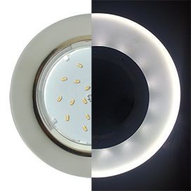 Ecola GX53 H4 LD5310 св-к Стекло Круг подсветка 4K Хром-матовый 38x126 SL53RNECH (10!)