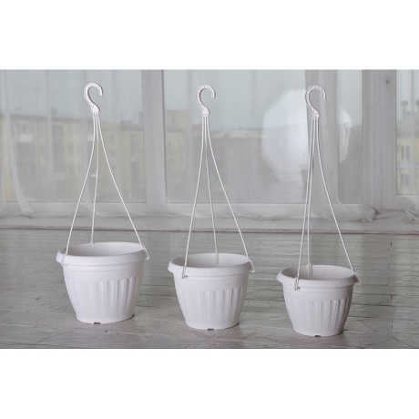 Кашпо Афродита 4 (3,2л) подвесное Белое Радуга х56