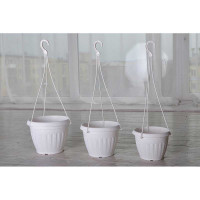 Кашпо Афродита 4 (3,2л) подвесное Белое Радуга х56