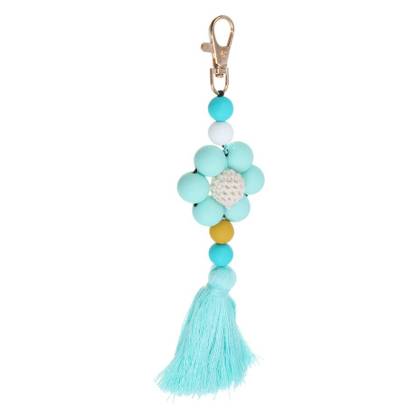 LADECOR Подвеска-брелок, ромашка с кисточками, пластик, полиэстер, 6 цветов, 16см