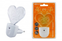 TDM св-к-ночник св/д 0,3W  &quot;Сердце&quot; датчик света (10!) SQ0357-0008