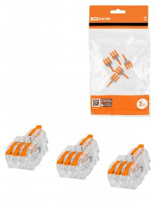 TDM клемма СМК разветвит. с рычагом СКР-613 1вх/3вых 0,2-4мм2, 32А, (уп.5шт, цена за уп) SQ0527-0412