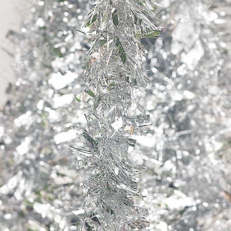 Мишура YТ22-22В серебро d-9см L2м (ЗАПАЙКА 10шт)