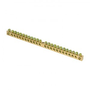 EKF Шина PEN "ноль-земля" 6x9мм 24 отверстия латунь крепеж по краям PROxima sn0-63-24-k