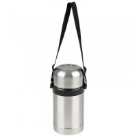 Термос VALENTE 0,8л широкое горло, ремешком д/переноски, нерж сталь, упак-пакет 106056 Mallony