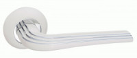 Ручка дверная компл.круг.основ. РЕНЦ Терамо белый/хром блестящий INDH 429-08 W/CP