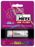 Флэш-диск USB 8Gb Mirex KNIGHT WHITE (ecopack)