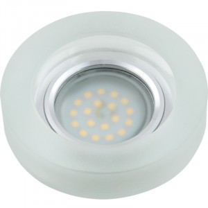 Fametto DLS-L110 GU5.3 св-к встр. Luciole стекло 4K 90х30 прозрачный/хром, матовый подсветка LED3W