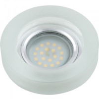 Fametto DLS-L110 GU5.3 св-к встр. Luciole стекло 4K 90х30 прозрачный/хром, матовый подсветка LED3W