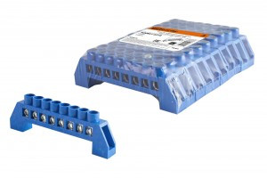 TDM Шина "N" нулевая в изоляторе 6х9мм 8 групп никелированная (10!) SQ0801-0318