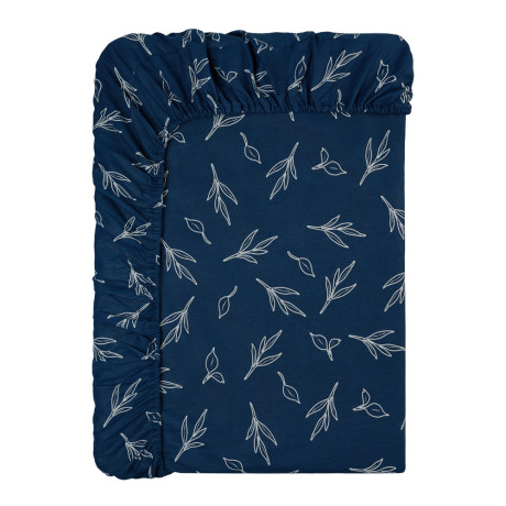 PROVANCE Нэви Простыня на резинке 140х200х20см, 100% хлопок, бязь, синий