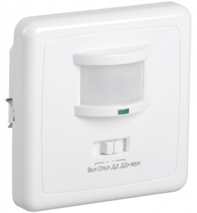 Датчик движения ДД 035 белый, макс. нагрузка 500Вт, угол обзора 140град., дальность 12м, IP20, IEK