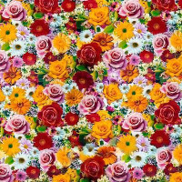 Клеенка тканая основа 125*25м 1 сорт 117/7 (розы, ромашки) Тверь