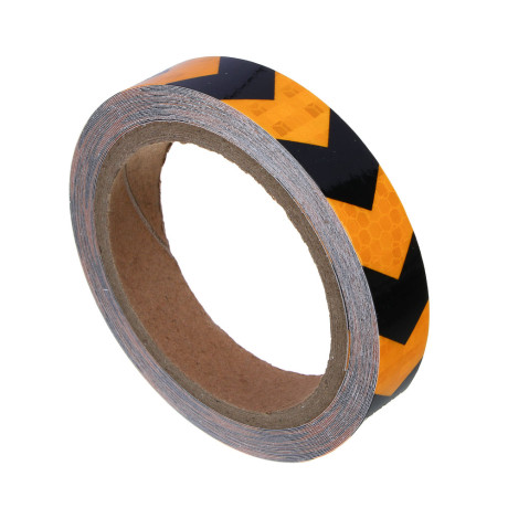 РОКОТ Лента светоотражающая 2см x 8м, черно-желтая