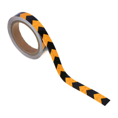 РОКОТ Лента светоотражающая 2см x 8м, черно-желтая