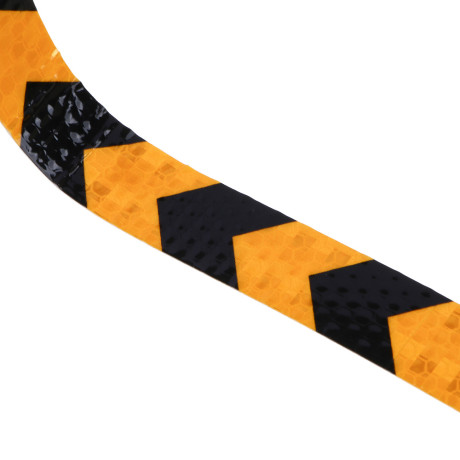 РОКОТ Лента светоотражающая 2см x 8м, черно-желтая