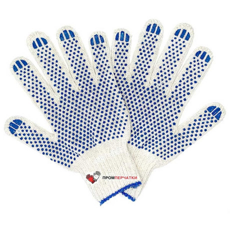 Перчатки трикотажные с ПВХ "Люкс" 7,5 класс