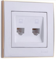 Lezard RAIN роз. компьют. СУ 2 мест. бел. с бок. вст. золото (корпус PC) 703-0226-141