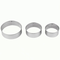 Форма д/выпечки нерж.сталь круг набор 3шт, 5,5*2,5/6,5*2,5/8,5*2,5см, h=2,5см TORTA 108356 Mallony