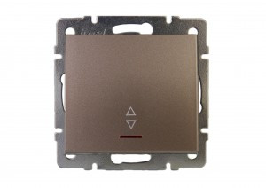 Lezard RAIN мех. выкл. проходн. СУ 1 кл. бронза матовый, инд. (корпус PC) 703-3188-114
