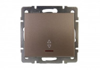 Lezard RAIN мех. выкл. проходн. СУ 1 кл. бронза матовый, инд. (корпус PC) 703-3188-114