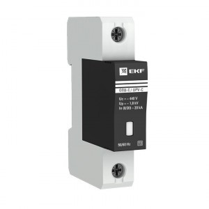 EKF Ограничитель импульсных напряжений серии ОПВ-D/1P In 5кА 230В (с сигнал.)  ОПС1 (УЗИП) opv-d1