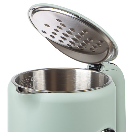 LEBEN Чайник электрический 1,7л двойные стенки пластик/нерж сталь, поддерж.температуры, оливк.и беж.