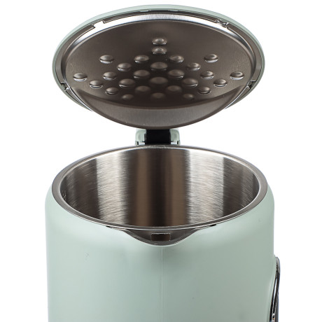 LEBEN Чайник электрический 1,7л двойные стенки пластик/нерж сталь, поддерж.температуры, оливк.и беж.