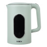 LEBEN Чайник электрический 1,7л двойные стенки пластик/нерж сталь, поддерж.температуры, оливк.и беж.