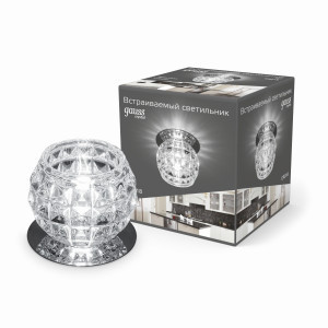 Gauss CR018 св-к встр. G9 Кристалл 80(50)x85 Кристалл/Хром