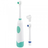 Зубная щетка HomeStar HS-6005, 6500об/мин, 1скорость, доп.насадка, зелёная (2*АА нет в компл) 103590