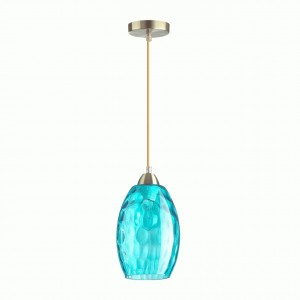 LUMION 4490/1 LN20 античная бронза/голубой Подвес E27 60W 220V SAPPHIRE 0