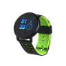 BY Умные часы Wayke, пульс, шагомер, кислород, будильник, 1,3", черно-зеленый