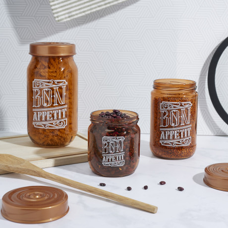 HEREVIN Охра Банка для сыпучих продуктов, стекло, 1000мл, 172541-819