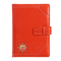 РЫЖИЙ Ежедневник недатир. А5, 320стр, тв.обл.с поролоном, накл.углы, прошивка, хлястик, ПУ