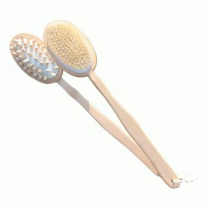 Щётка-массажёр двусторонняя,дерево,42*7,5*6см,015110/ YORK