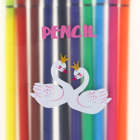 ЦАРЕВНА ЛЕБЕДЬ Пенал в форме мешочка на завязках, 10 фломастеров в комплекте, 22х10см, ПВХ, пластик