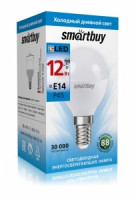 Smartbuy шар P45 E14 12W(960lm) 6000К 6K 45х86 матовая пластик SBL-P45-12-60K-E14