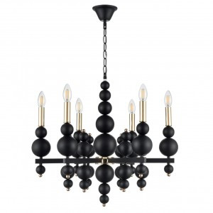 LUMION 8106/6 MODERNI LN25 черн./зол., мет. Люстра Е14 6x40W 220V NANA