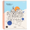 Тетрадь общая, 96 листов, в клетку, БЕЛЫЕ ЛИСТЫ, обл.мел. картон, спираль, микс