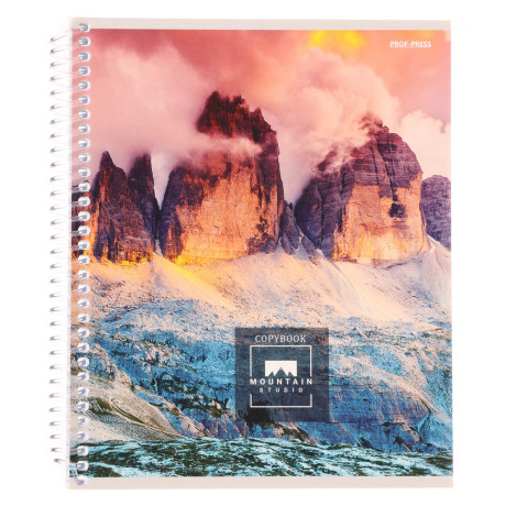 Тетрадь общая, 96 листов, в клетку, БЕЛЫЕ ЛИСТЫ, обл.мел. картон, спираль, микс